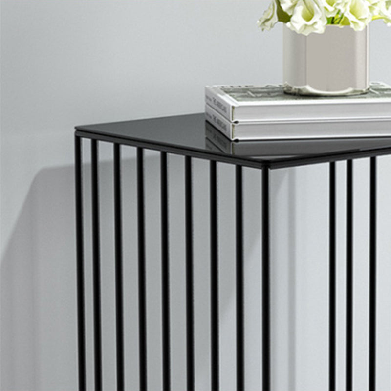 Mid-Century Metal Frame Rectangular Metal Wrap Living Room Side Table