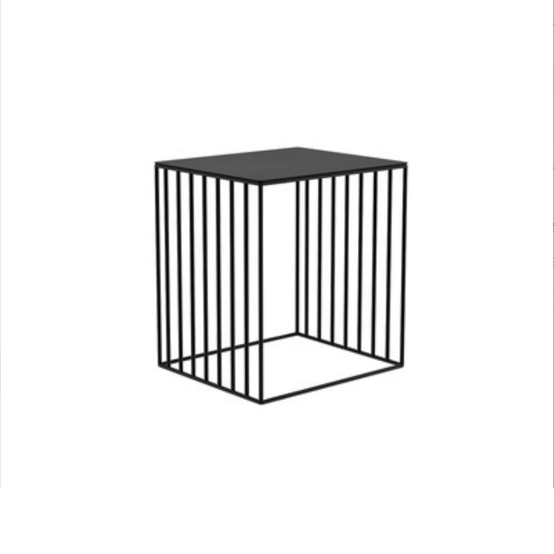 Mid-Century Metal Frame Rectangular Metal Wrap Living Room Side Table