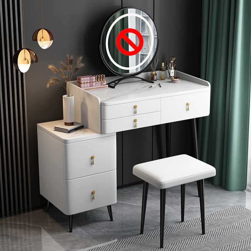 Bedroom Make-up Vanity 31.50" High Modern Dressing Table with 5 Drawers