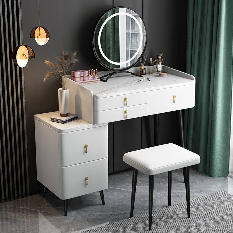 Bedroom Make-up Vanity 31.50" High Modern Dressing Table with 5 Drawers
