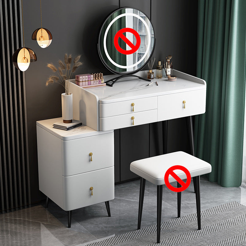 Bedroom Make-up Vanity 31.50" High Modern Dressing Table with 5 Drawers