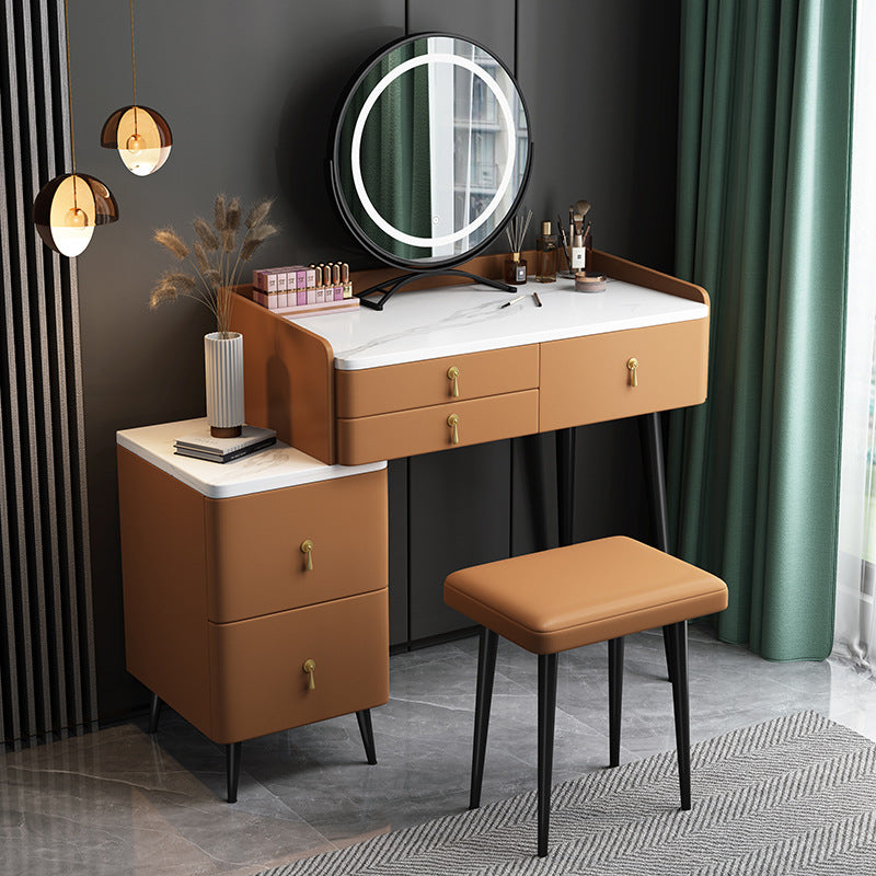Bedroom Make-up Vanity 31.50" High Modern Dressing Table with 5 Drawers
