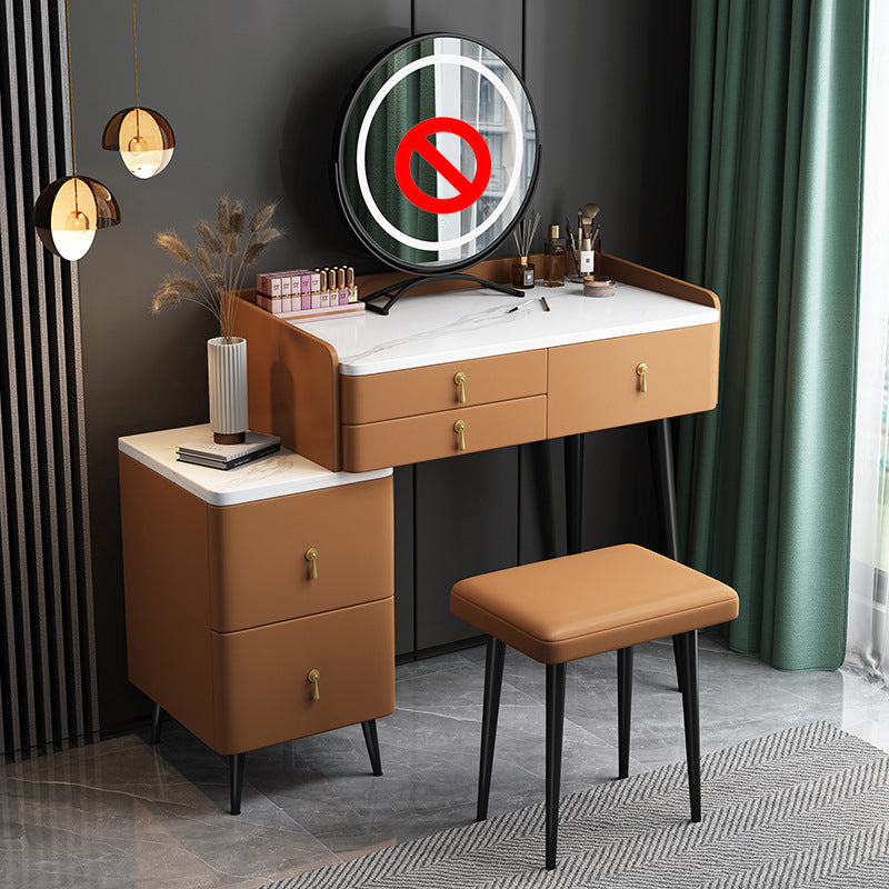 Bedroom Make-up Vanity 31.50" High Modern Dressing Table with 5 Drawers