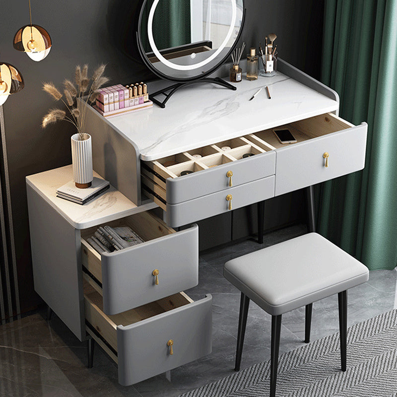 Bedroom Make-up Vanity 31.50" High Modern Dressing Table with 5 Drawers
