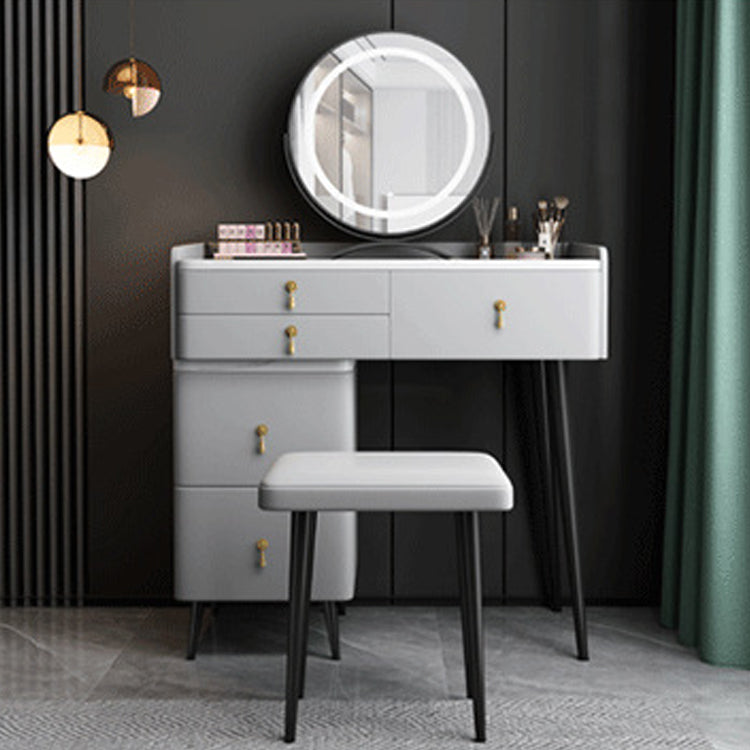 Bedroom Make-up Vanity 31.50" High Modern Dressing Table with 5 Drawers