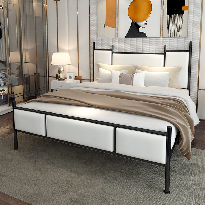 Metal Bed Frame Contemporary Standard Bed with Custom Gold Legs