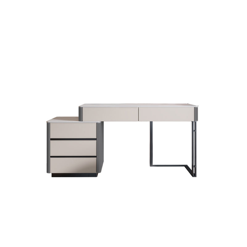 Contemporary Pine Makeup Vanity Desk with Drawers Vanity Makeup Table Set