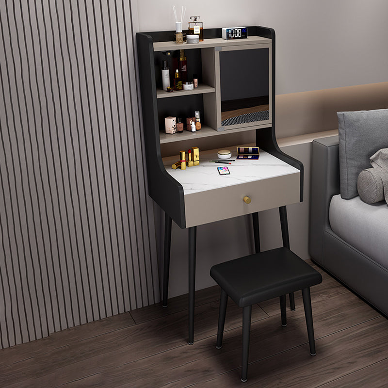 Makeup Table with 1 Drawers and Mirror 17.12" Wide Vanity Tables