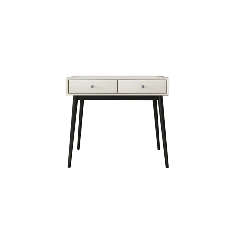 Wood White Makeup Table with 2 Drawers 15.74" Wide Vanity Tables for Bedroom