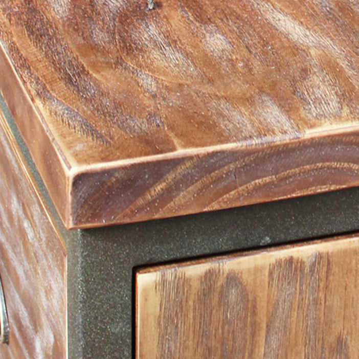 29.5" Tall Solid Wood Apothecary Accent Chest Rectangular Storage Cabinet with Drawers