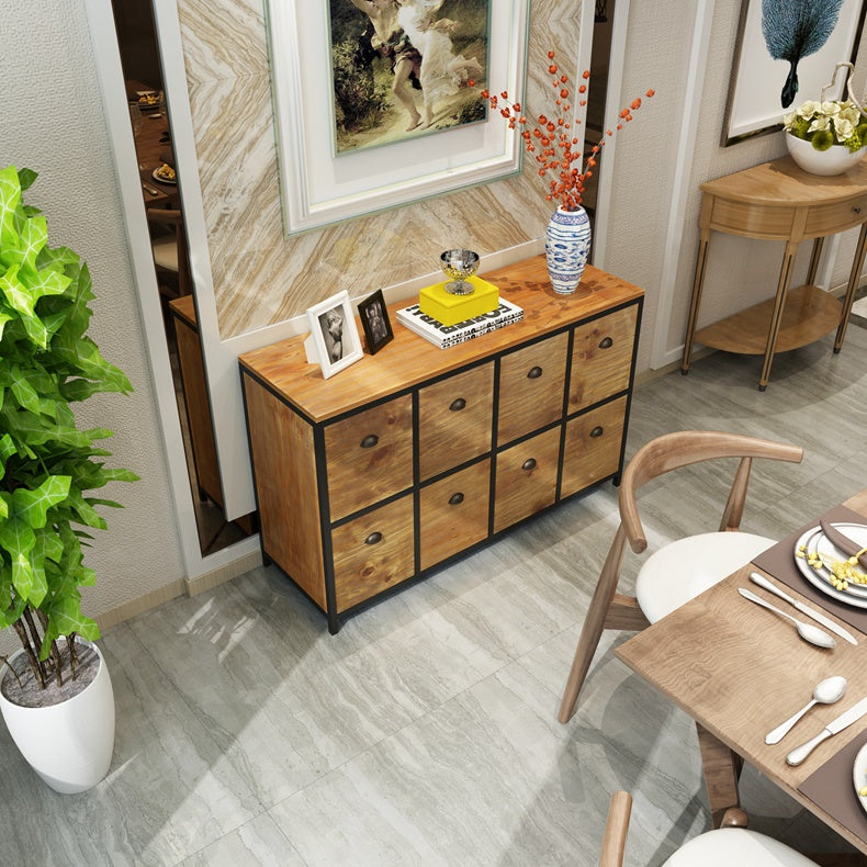 29.5" Tall Solid Wood Apothecary Accent Chest Rectangular Storage Cabinet with Drawers