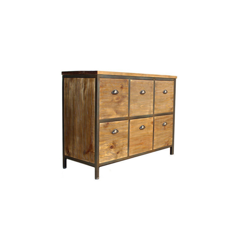 29.5" Tall Solid Wood Apothecary Accent Chest Rectangular Storage Cabinet with Drawers