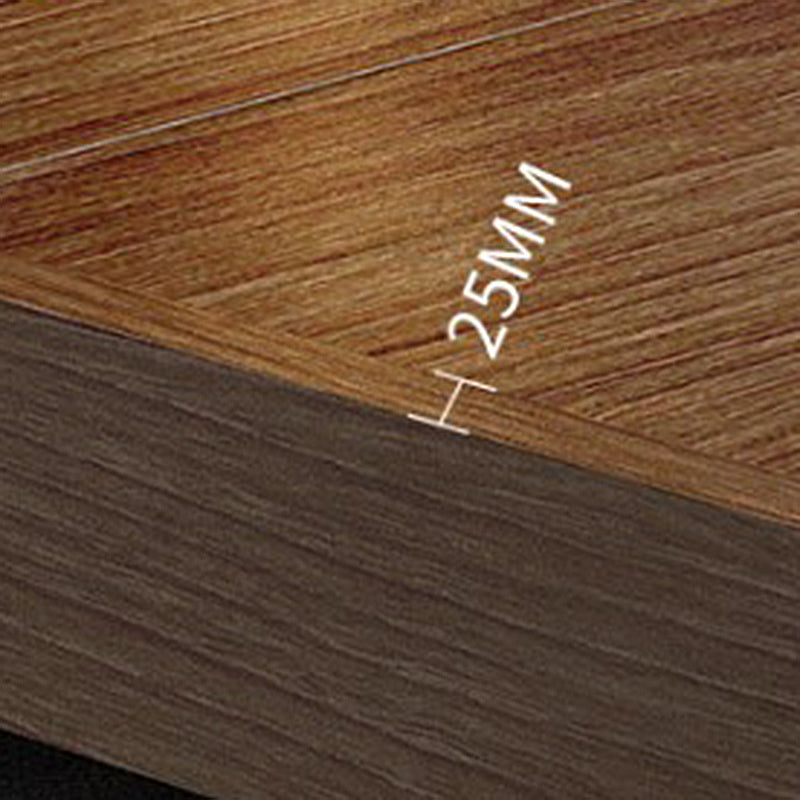 Espresso Panel Bed Mid-Century Modern Standard Bed with Headboard