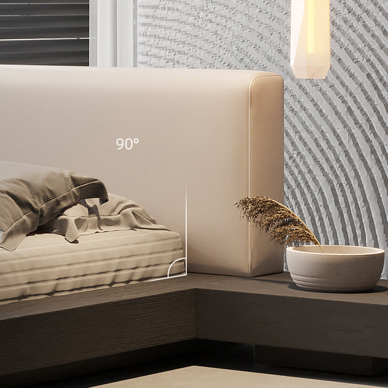 Rectangular Mid-Century Modern Standard Bed Storage Bed Frame Lift Up Storage