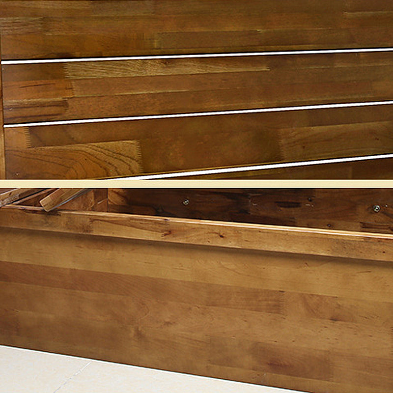 Traditional Solid Wood Standard Rectangular Open-Frame Headboard Bed