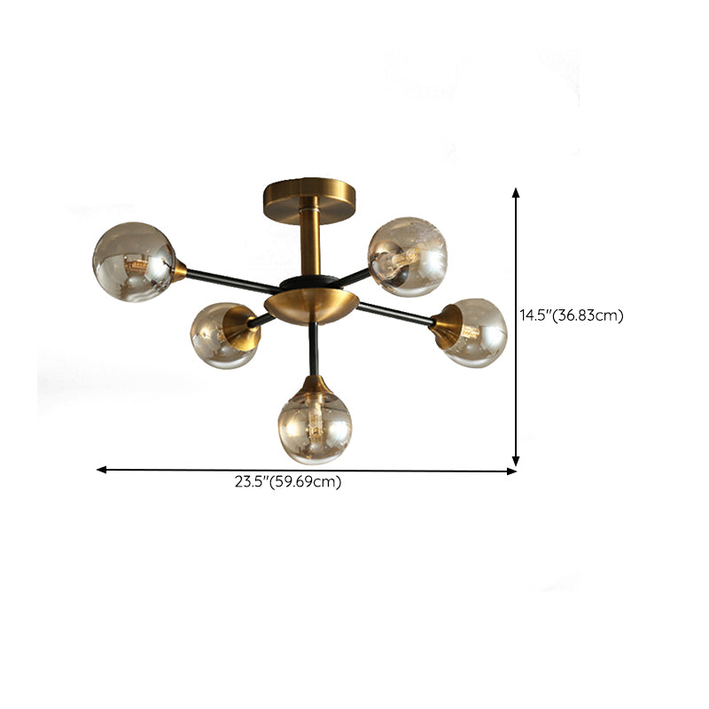 Glass Flush Mount Modern Style Flush Mount Lighting for Bedroom