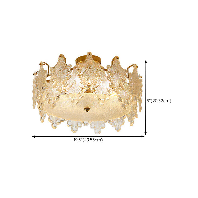 Nordic Glass Ceiling Light Simple Flush Mount Light Fixture for Sitting Room