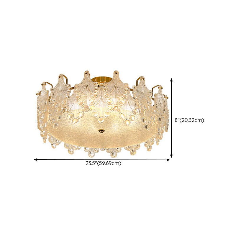 Nordic Glass Ceiling Light Simple Flush Mount Light Fixture for Sitting Room