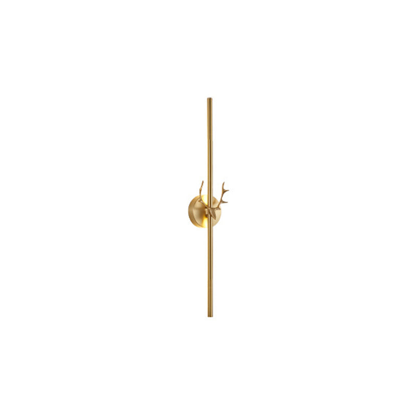 Contemporary LED Wall Sconce Thin-Line Sconce Lighting with Brass for Bedroom