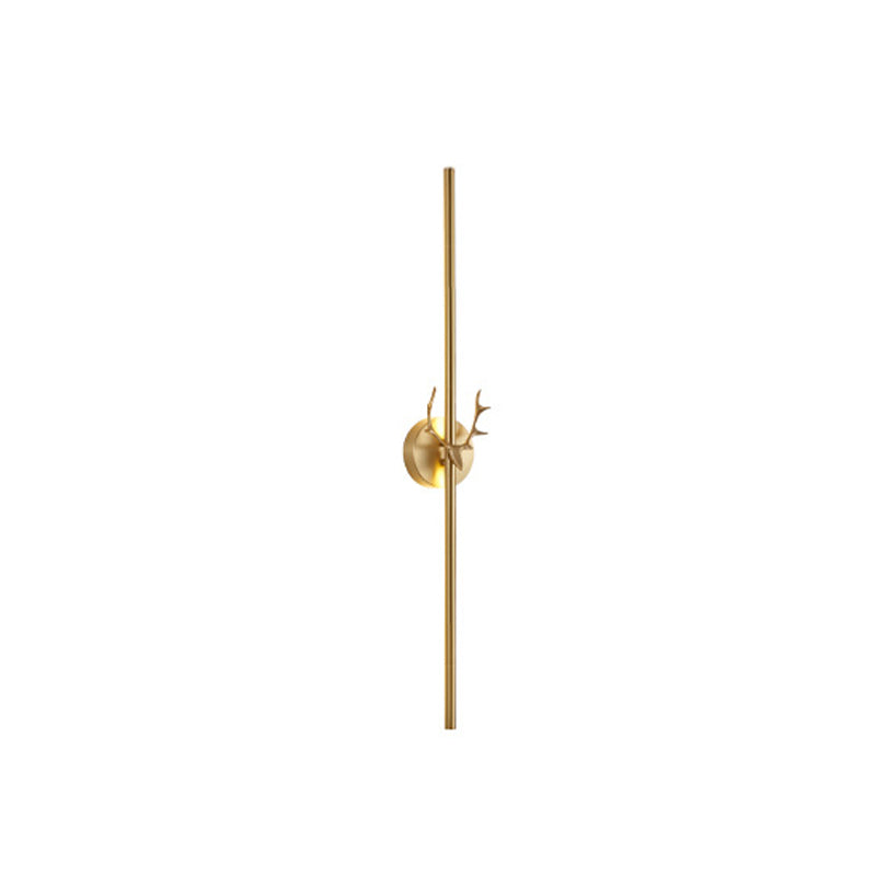 Contemporary LED Wall Sconce Thin-Line Sconce Lighting with Brass for Bedroom
