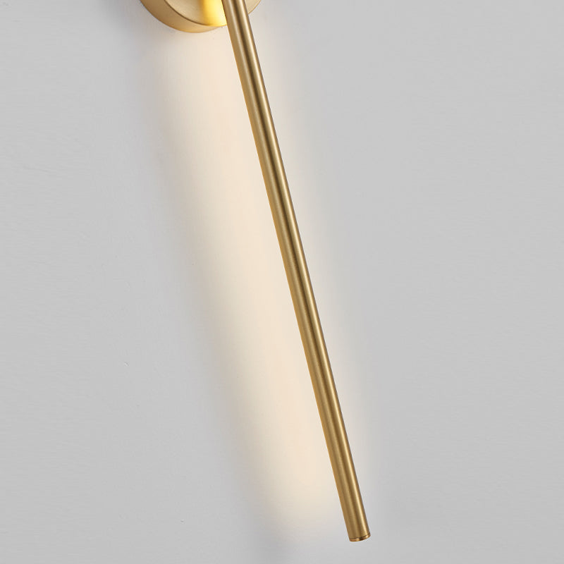 Contemporary LED Wall Sconce Thin-Line Sconce Lighting with Brass for Bedroom