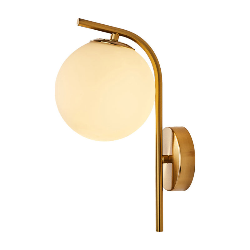 Glass Ball Shape Wall Light Modern Style 1 Light Wall Light Sconce