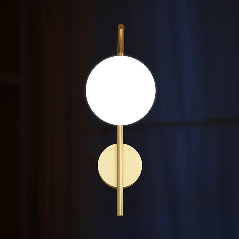 Glass Ball Shape Wall Light Modern Style 1 Light Wall Light Sconce