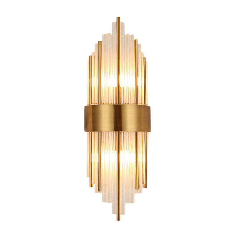 Crystal Geometric Shape Wall Light Modern Style 2 Lights Wall Light Sconce