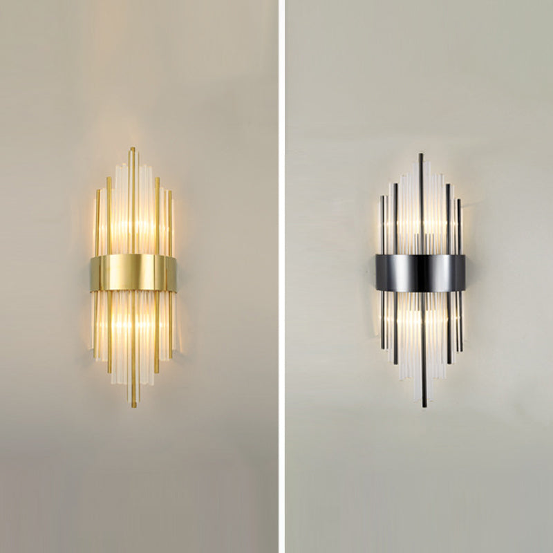 Crystal Geometric Shape Wall Light Modern Style 2 Lights Wall Light Sconce