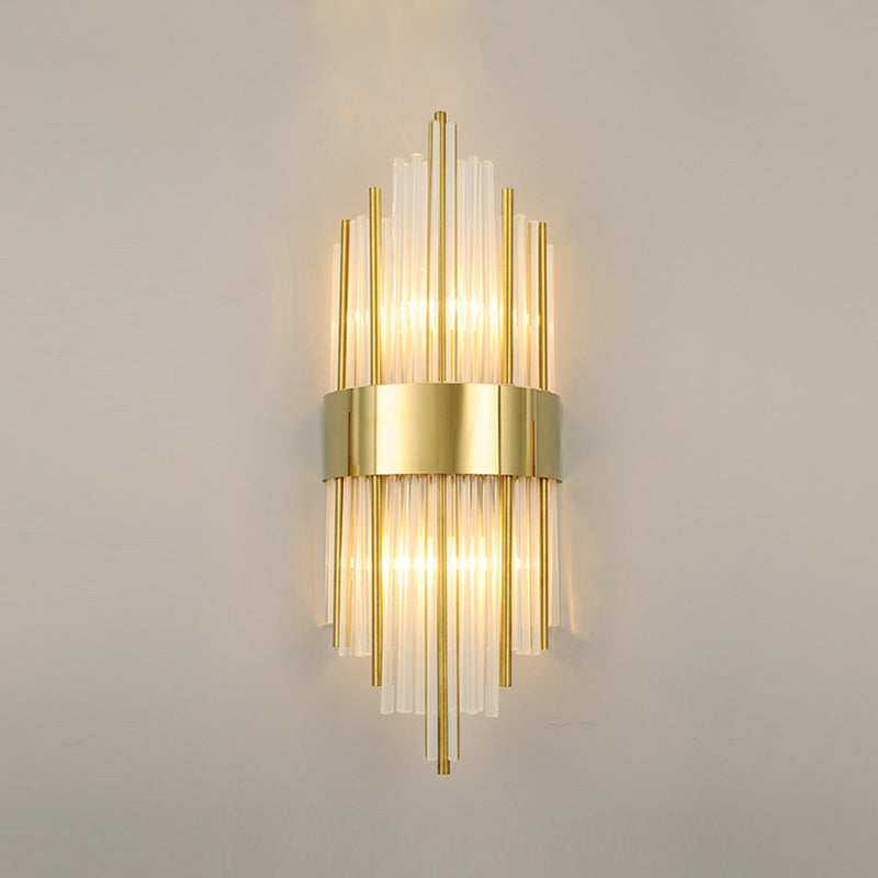 Crystal Geometric Shape Wall Light Modern Style 2 Lights Wall Light Sconce