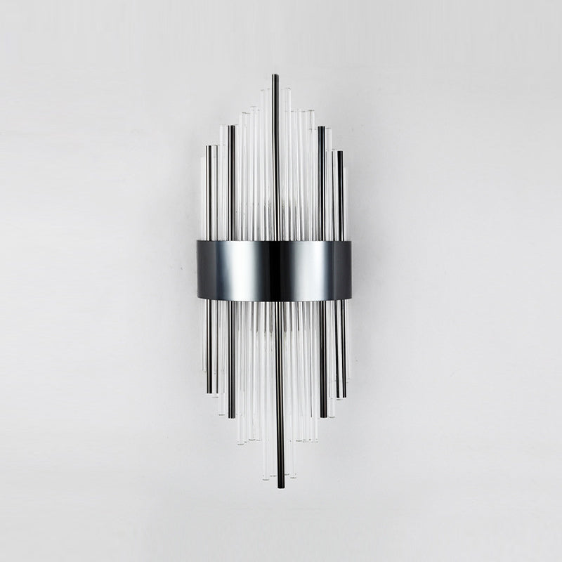 Crystal Geometric Shape Wall Light Modern Style 2 Lights Wall Light Sconce