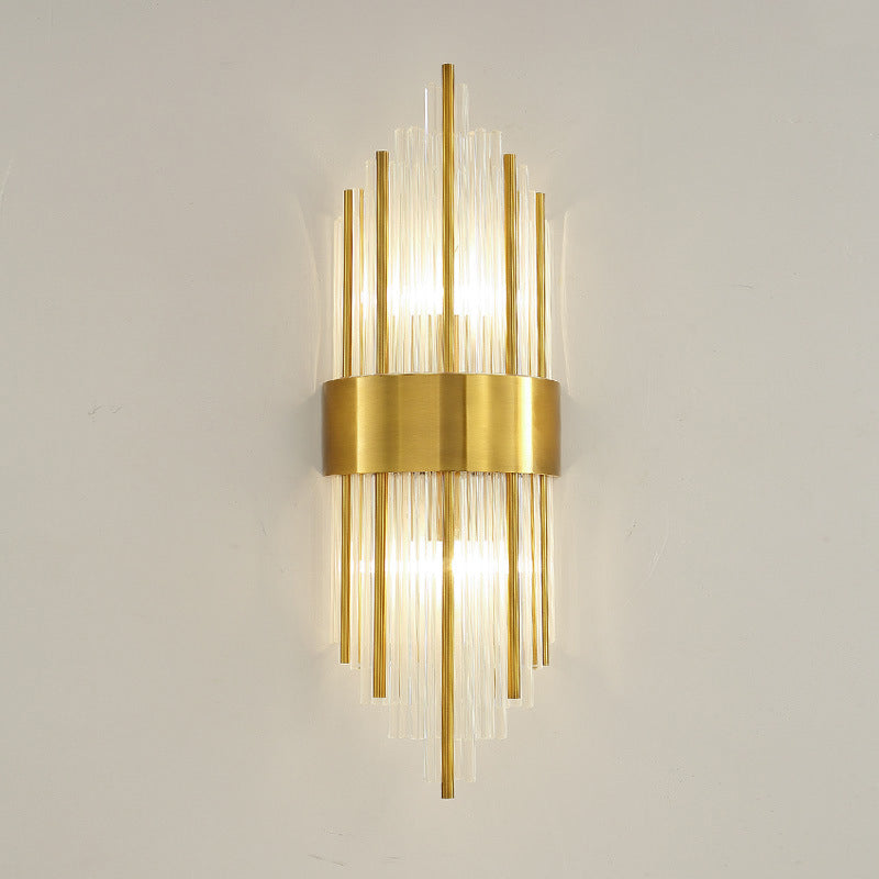Crystal Geometric Shape Wall Light Modern Style 2 Lights Wall Light Sconce