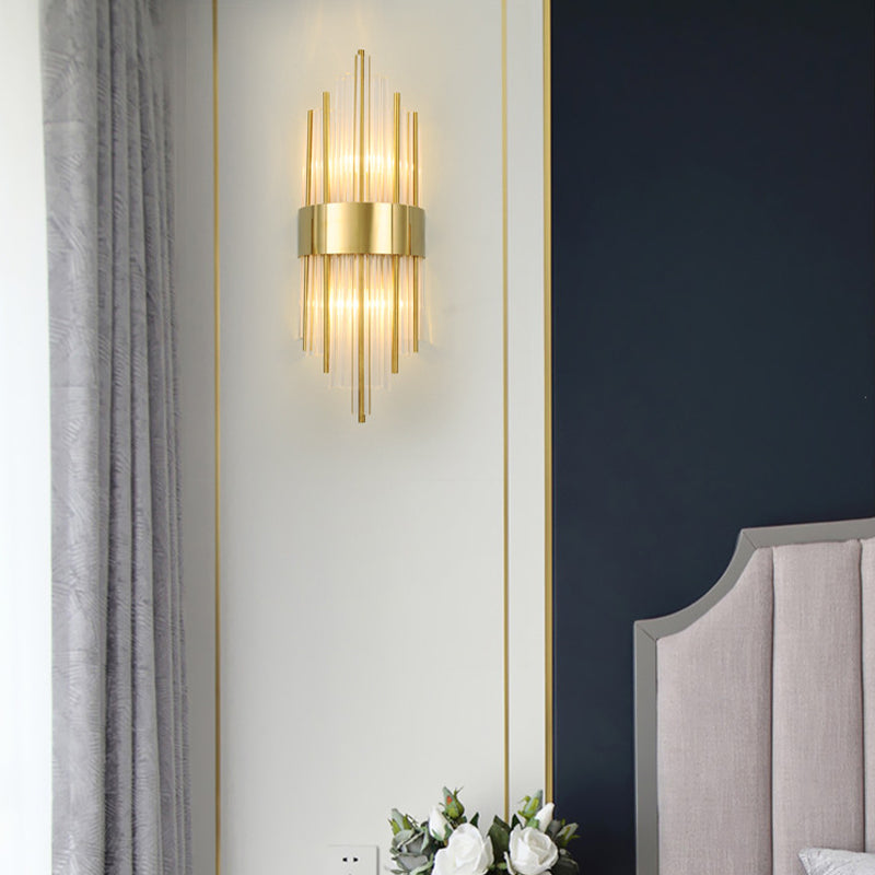 Crystal Geometric Shape Wall Light Modern Style 2 Lights Wall Light Sconce