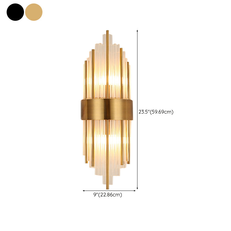 Crystal Geometric Shape Wall Light Modern Style 2 Lights Wall Light Sconce