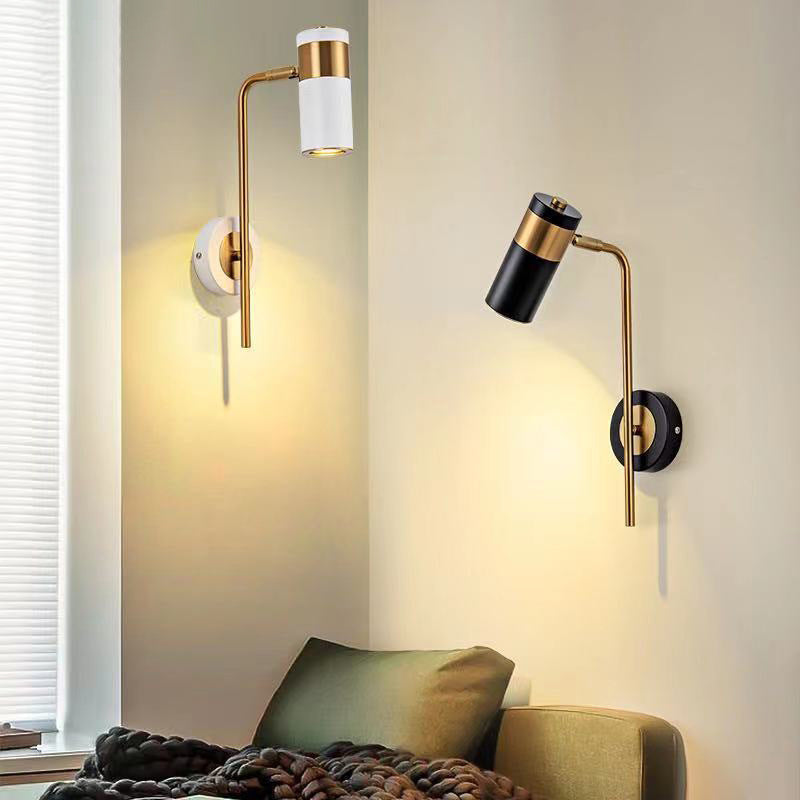 Metal Cylinder Wall Mount Lamp Simple 1 Light Wall Mounted Light Fixture