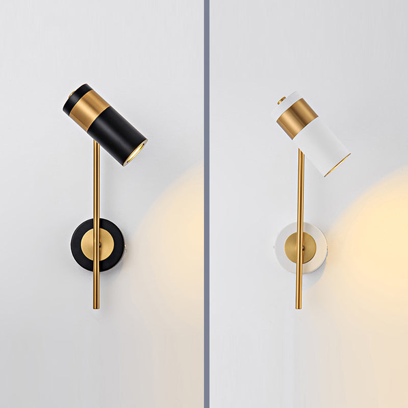 Metal Cylinder Wall Mount Lamp Simple 1 Light Wall Mounted Light Fixture