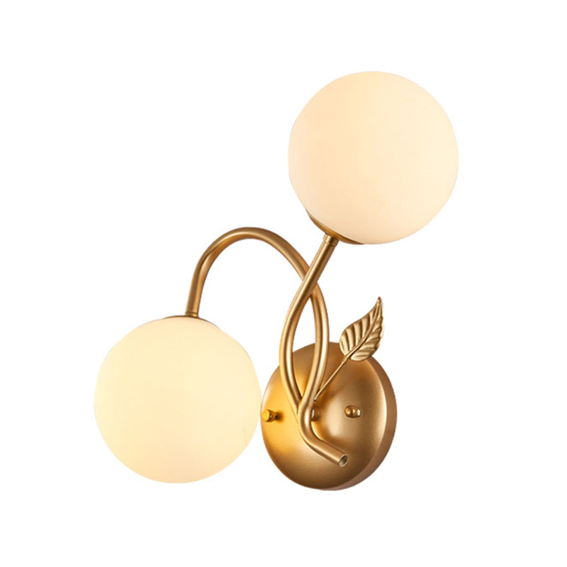 Industrial Style Ball Wall Sconce Glass 2 Light Sconces for Dining Room