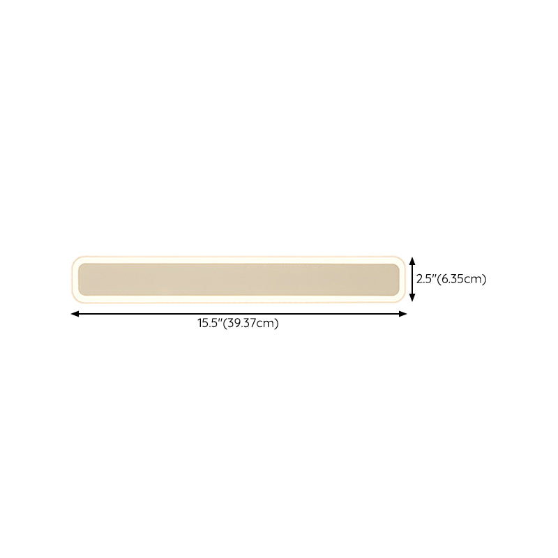 Modern Style Rectangle Shape Wall Sconce Acrylic 1 Light Sconces for Bedroom