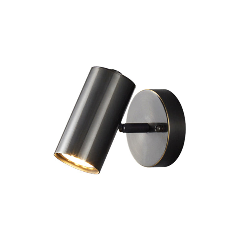 Modern Style Cylinder Wall Sconce Metal 1 Light Sconces for Bedroom