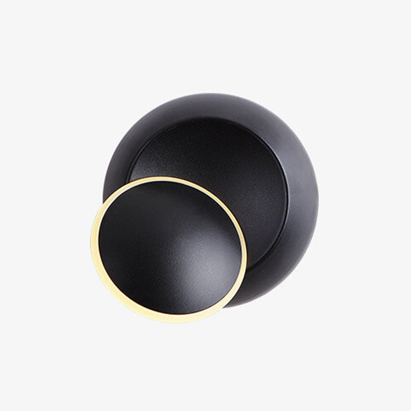 Round Disc Shape Wall Lamp Modern Style Acrylic 1 Light Sconce in Black / White