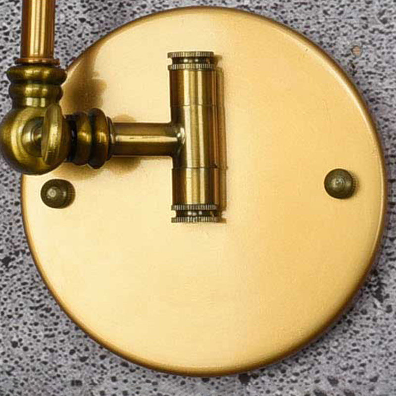 Industrial Style Swing Arm Wall Sconce Metal 1 Light Sconces for Bedroom