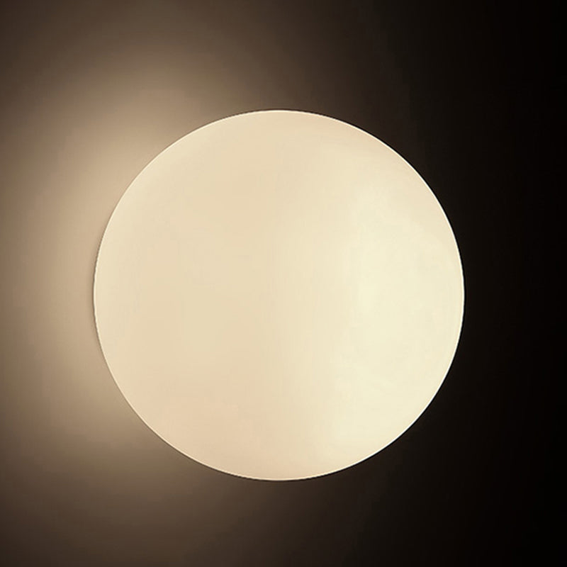 Glass Ball Wall Mount Light Fixture Simple 1 Light Wall Lamps in White