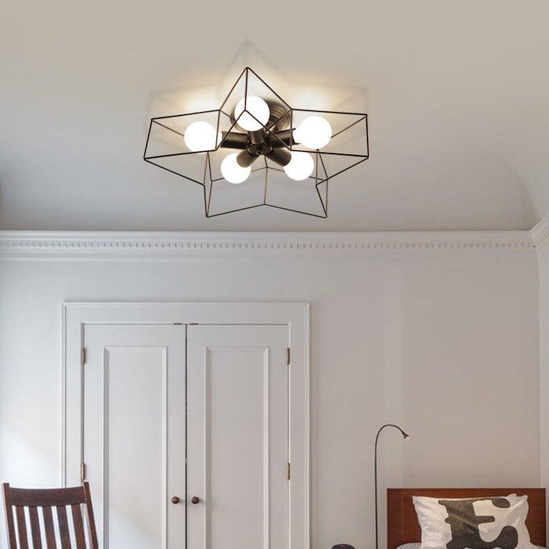 Star Shape Flush Mount Ceiling Fixture Modern Flush Ceiling Lights for Dining Room