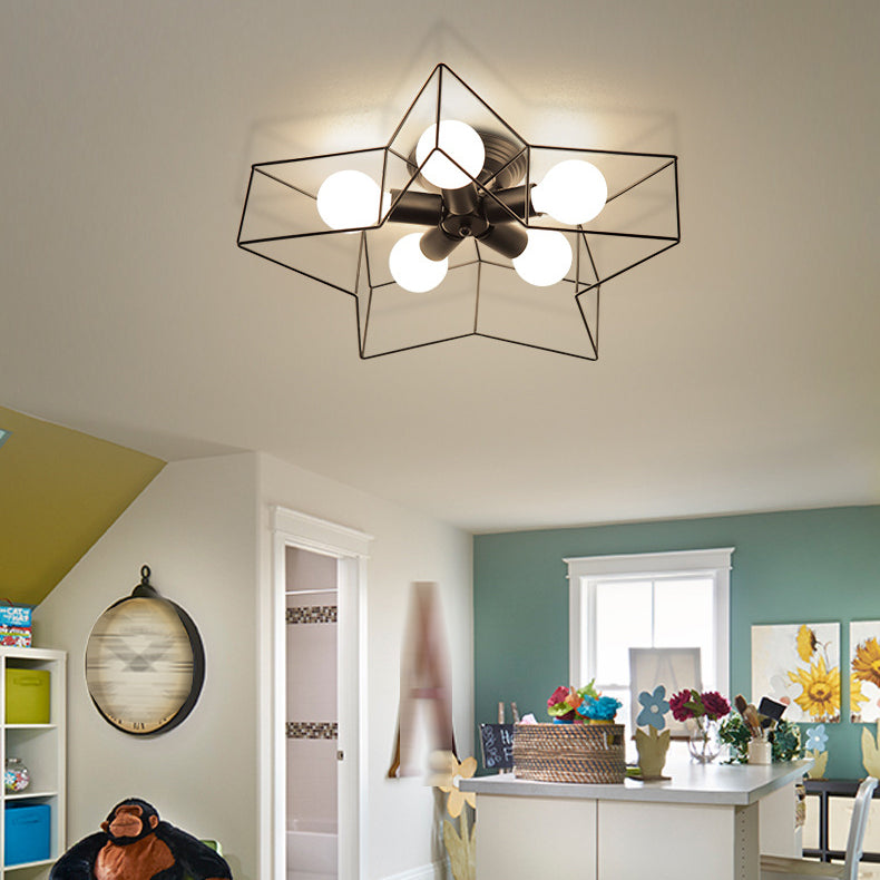 Star Shape Flush Mount Ceiling Fixture Modern Flush Ceiling Lights for Dining Room