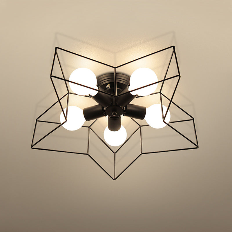 Star Shape Flush Mount Ceiling Fixture Modern Flush Ceiling Lights for Dining Room