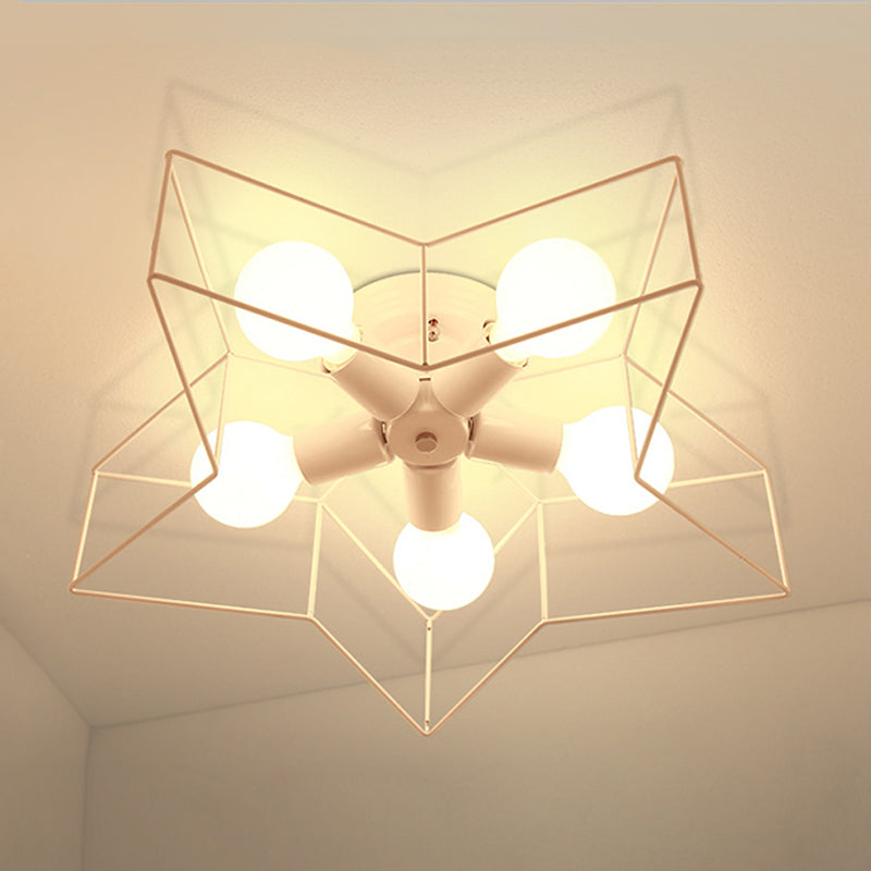 Star Shape Flush Mount Ceiling Fixture Modern Flush Ceiling Lights for Dining Room