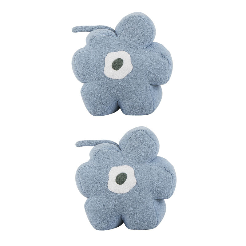 Contemporary Pouf Ottoman Velvet Upholstered Flower Shape Ottoman