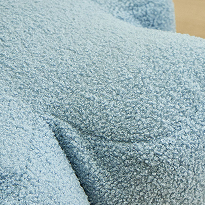 Contemporary Pouf Ottoman Velvet Upholstered Flower Shape Ottoman