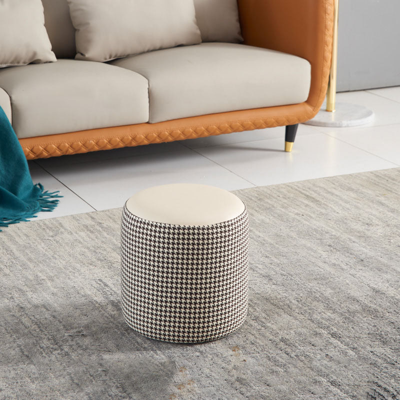 Modern Stain Resistant Pouf Round Shape Pouf for Living Room