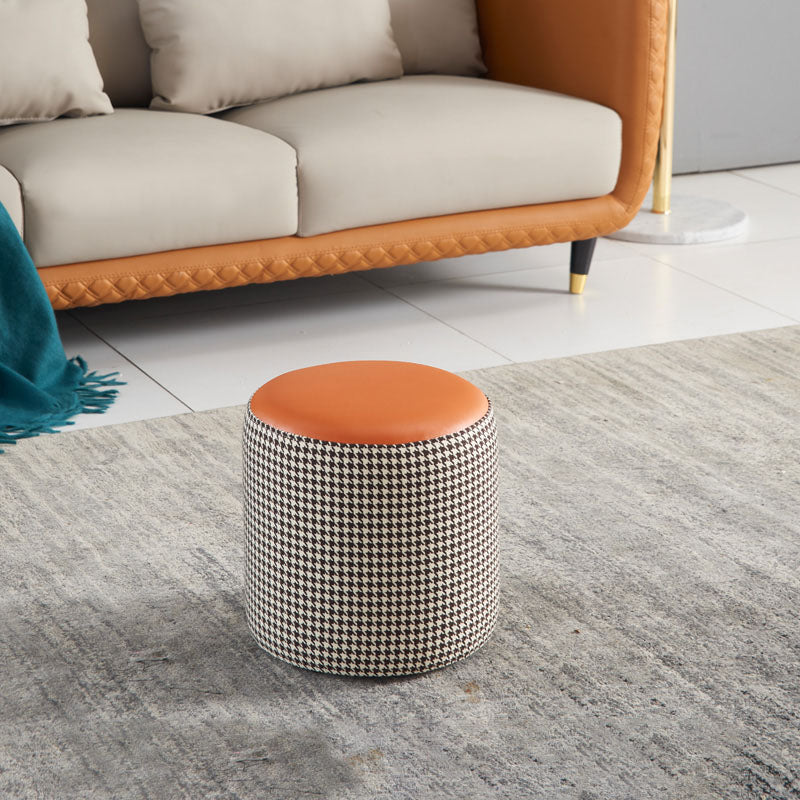 Modern Stain Resistant Pouf Round Shape Pouf for Living Room